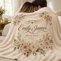 Personalized Wedding Blanket for Couple With Names and Date